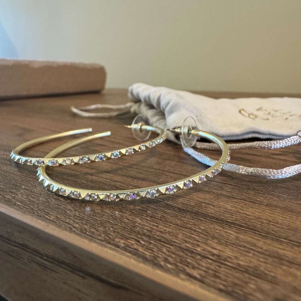 Kendra Scott gold hoop earrings